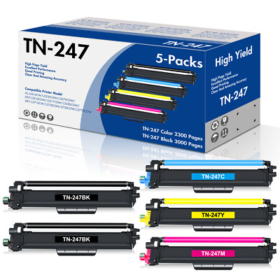 1x-5x TN-243 TN-247 TONER Kompatibel F�r BROTHER MFC-L3750 DCP-L3510 HL-L3210CDW