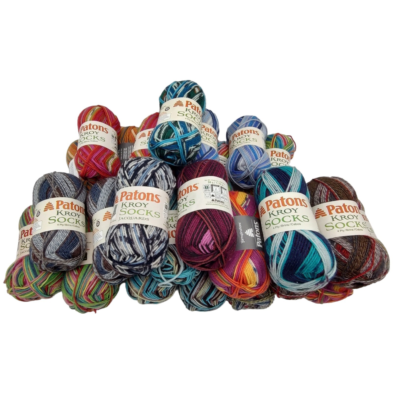 Patons Kroy Sock Yarn, 1.75 oz, 166 yds, 4 Ply SuperFine Nylon/Wool - You Choose