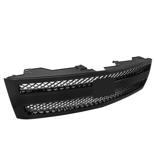 Front Bumper Grille Grill For Silverado 1500 2007-2013 w/ Black Insert & Snap