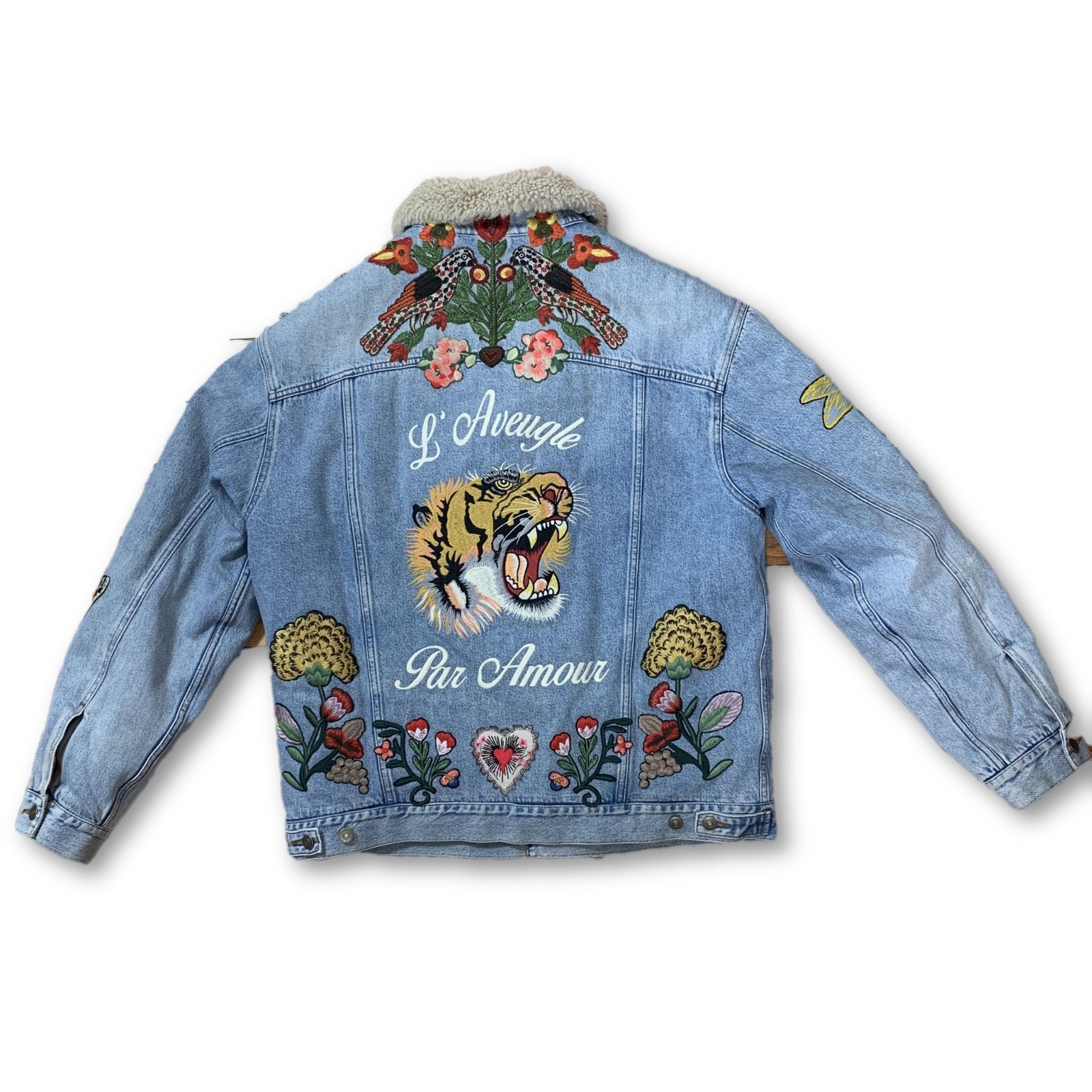 gucci jeans jacket tiger