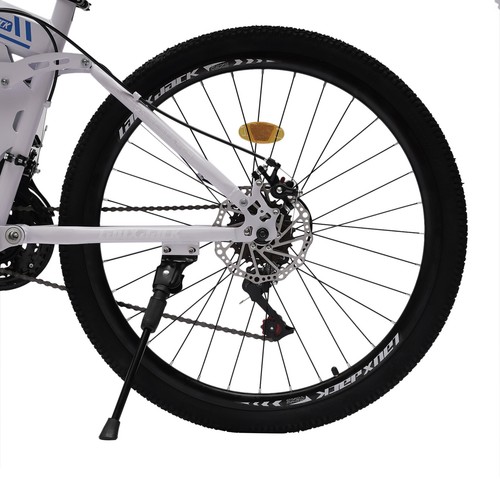 :: 26" Folding Mountain Bike 21 Speed Men Bikes MTB Bicycle School Dual Disc Brake