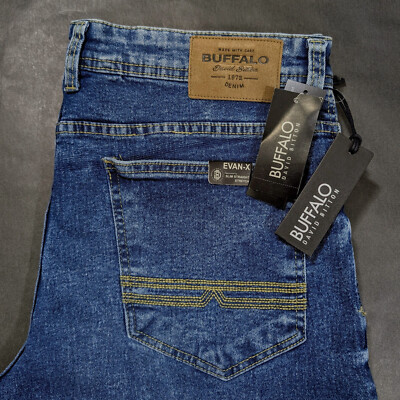Buffalo David Britton Evan X Slim Straight Stretch Denim Jeans 32x32 34x30 34x32