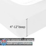 Box Spring Cover Queen Size - Jersey Knit and Stretchy Wrap Around 4 Sides Bed Skirt for Hotel and Home - Queen/Queen XL, White