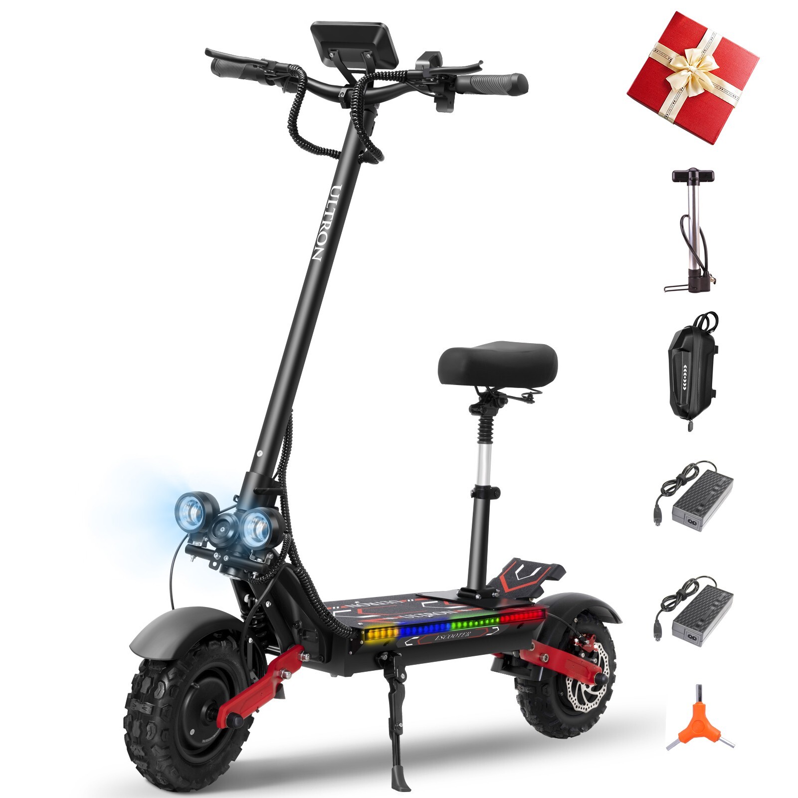 ULTRON Adult Electric Scooter 60V 6000W Dual Motors 1440WH