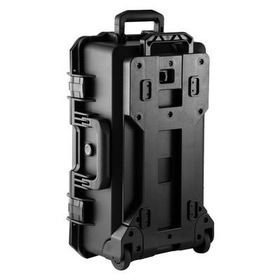 Black Waterproof Hard Case Trolley Protective Case with Wheels IP67 w/ Foam