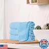 BOUTIQUO Ultra Soft Cotton 6 -Piece Hand Towel Set 16x24 Inch, Ideal for use in Bathroom, Kitchen, Gym, Spa and General Cleaning, Compact and Lightweight Multi Purpose Hand Towels - Sky Blue