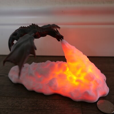 HGomx Fire Dragon Lamp Light, 3D Printed Night Light LED Moon Light !!!