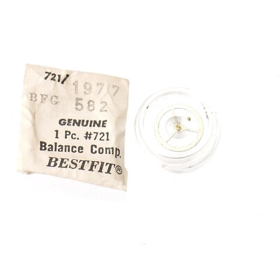 BFG 582, 582-31/7 Balance Complete Watch Part Bestfit 721/1977 New Old Stock