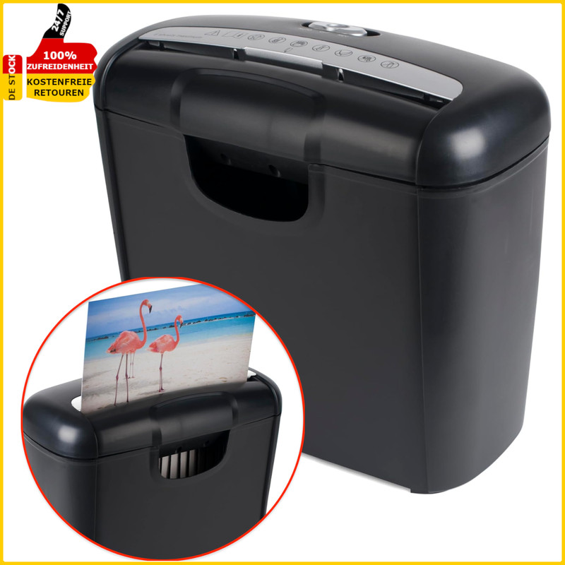 â Aktenvernichter Bis Zu 6 Blatt  Streifenschnitt  Papierschredder Schredder 