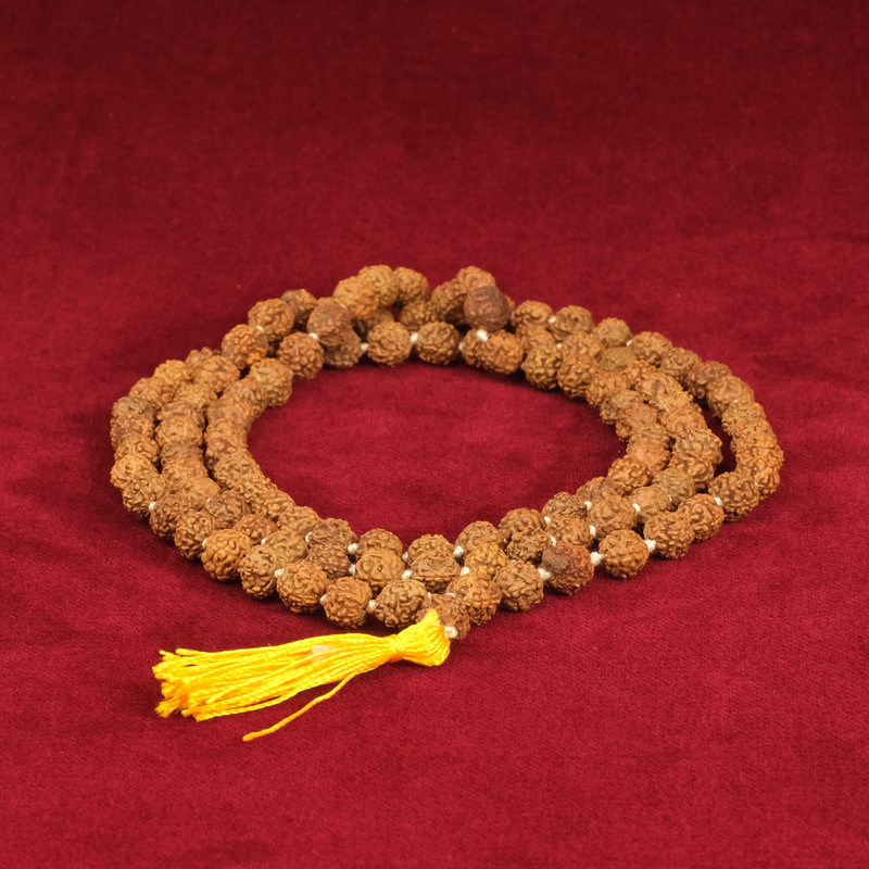 Mala Rudraksha Sperme 7.5mm Perles 108 Nepalbuddha Bouddhiste Bouddha Cadeau