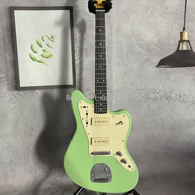 Surf Green Jazz Master Electric Guitar Solid Body 2P90 Pickup Chrome Tremolo