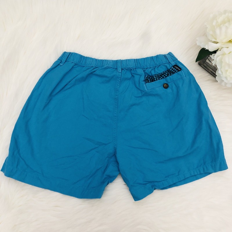 Chubbies Classic Chino Blue Shorts Sz L Solid Flat Front Elastic Waist Frat NWOT