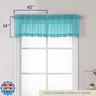 Welvetblk Marine Valances for Windows, Marine Sheer Curtains 14 Inch Length 2 Pack Kitchen Drapes, Modern Solid Mini Small Window Curtains for Cafe Bathroom Basement, Each 42