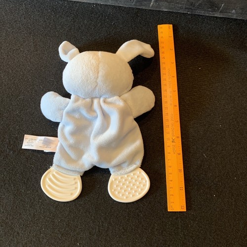 Animal Adventure Bunny Lovey 10" Plush Stuffed Animal Baby Toy Blanket Blue