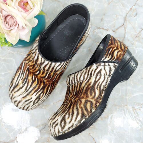 DANSKO CALF HAIR ANIMAL PRINT ZEBRA CLOGS SHOES WOMEN'S EU DANSKO CALF HAIR ANIMAL PRINT ZEBRA CLOGS SHOES WOMEN'S EU