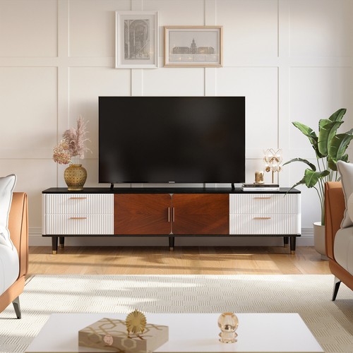Cabinet Table With Solid Wood Drawer Media Console