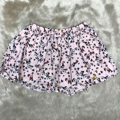 Gap Kids Pink Nature Skirt Girls Small 67 Birds Deer Lined Cotton 492