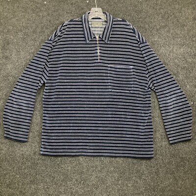 Point Zero Mens XL Long Sleeve Pullover Quarter Zip Shirt