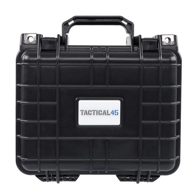 Tactical45 Plastic Case with Foam Black Hard Carrying Case 10.6 x 9.7 x 6.9-inch