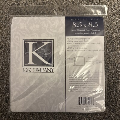 K & Company 8.5 X 8.5'' Scrapbook Page Protectors W/ Expansion Post Kit Set Of 10