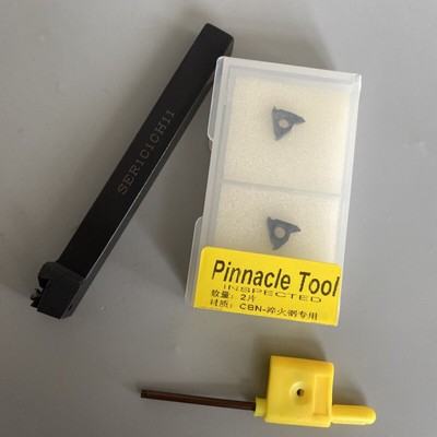 SER1010H11 Thread turning tool holder 10mm +2pcs 11ER A60 CBN High-hard steel