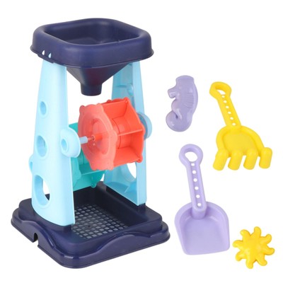 5pcs/set Sand Digging Tools Multifunctional Hand-eye Coordination Sand Mold Blue