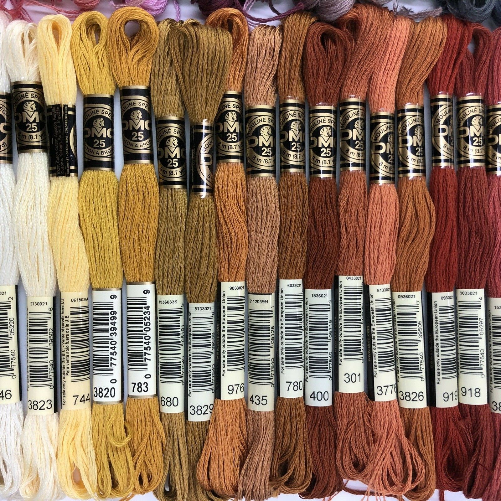 DMC Embroidery Floss Lot of 168 Thread Skeins No Duplicates 100% Cotton SET F