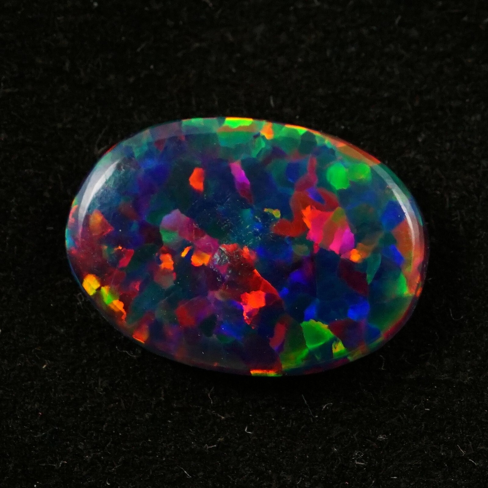 Black Fire Opal Oval Cabochon 15x11 mm 4 Cts AAA+ Australian