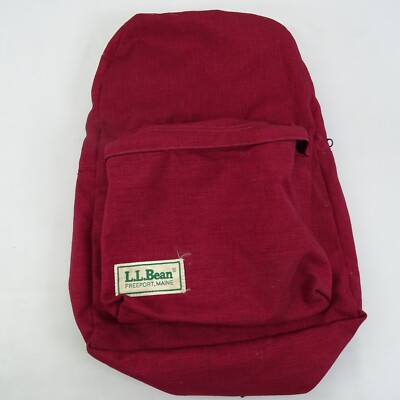 90s LL Bean Daypack Vintage Climb Funky Backpack Indie USA Red Freeport Maine