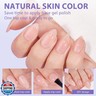 BTArtbox Short Almond Nail Tips - Soft Gel XCOATTIPS Natural Press On Nails, Pre-colored Gel Nails Full Cover Fake Nails Nude for for Daily Nail Art