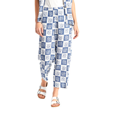 BRIXTON WOMEN PATCHWORK CROP PANT GR: S JOE BLUE
