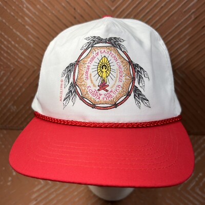 Vintage 1996 Georgia Tribe Eastern Cherokee Echota Fire UKB SnapBack Hat Cap