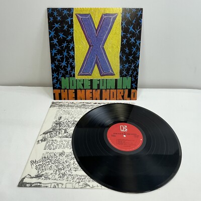 X More Fun In The New World Vinyl Record Elektra 1983 US 1st Press 60283-1 EX/EX