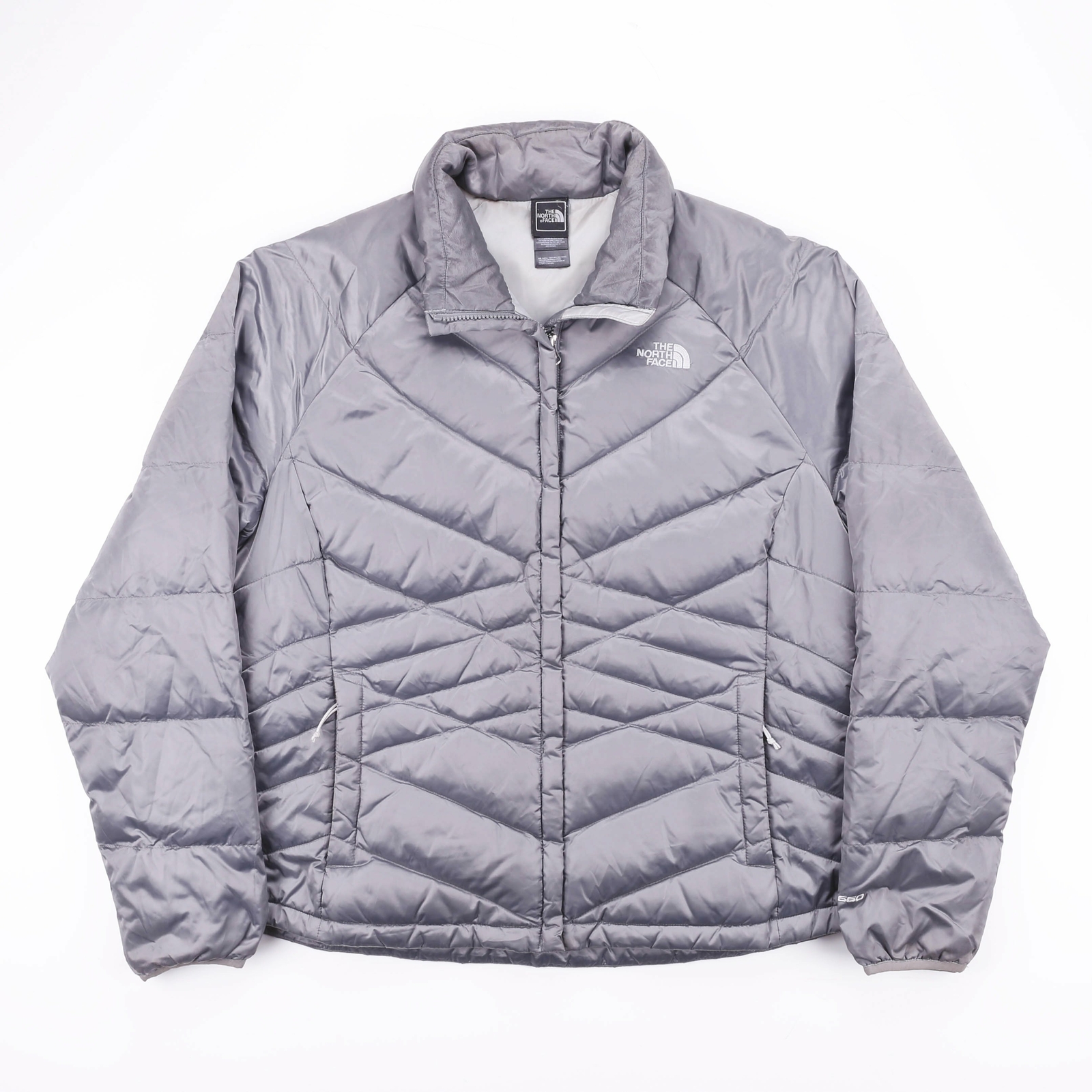 north face silver puffer jacket