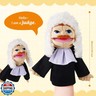 Role Play Hand Puppets Hand Plush Chef Doctor Fireman Pirate Detective Athlete Nurse Worker Hand Puppet Toys Puppets for Kids Storytelling Imaginative Pretend Play Teaching Preschool(Judge)