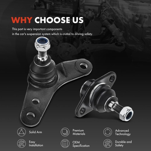 Pair of 4 Front Lower Ball Joints for Mini Cooper R52/R50/R53 2002-2008 L4 1.6L