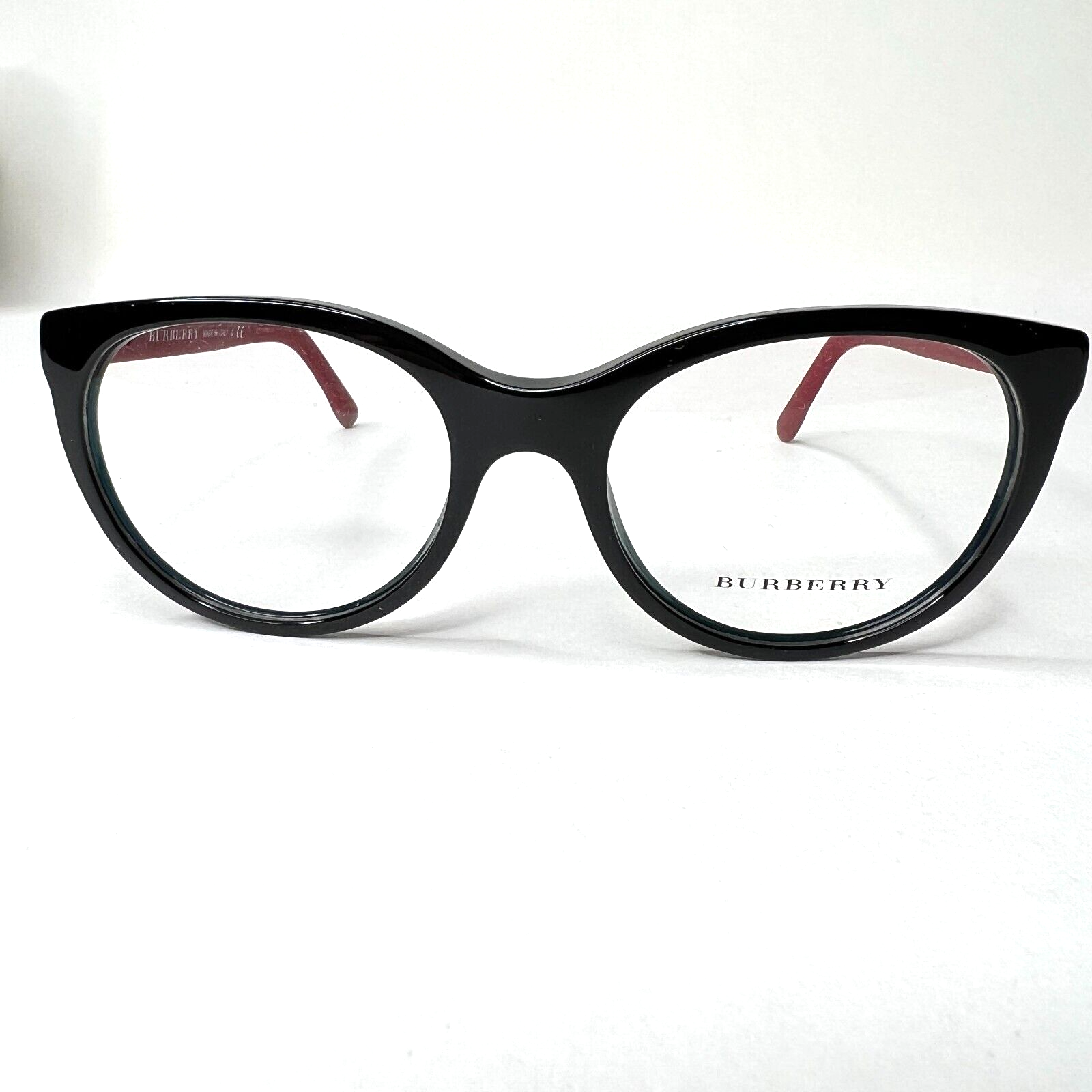 Burberry B 2176 Frames 3498 51-18 140 Polished Black w/Red Burberry B 2176 Frames 3498 51-18 140 Polished Black w/Red