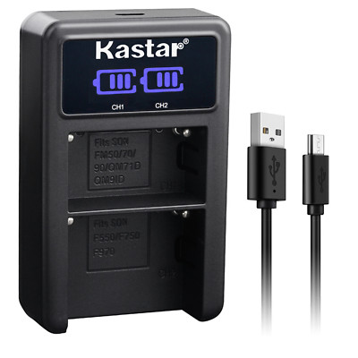 Kastar LCD Dual Charger Battery for Sony NP-FM50 Sony Cyber-shot DSC-S50 DSC-S70