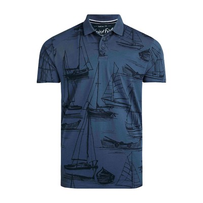 Weird Fish Mens Sarat Sailboat Natural Cotton Polo Shirt (WF105)