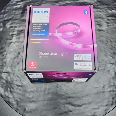 Philips Hue Smart Lightstrip Plus 80 White & Color Ambiance - New (Open Box)  