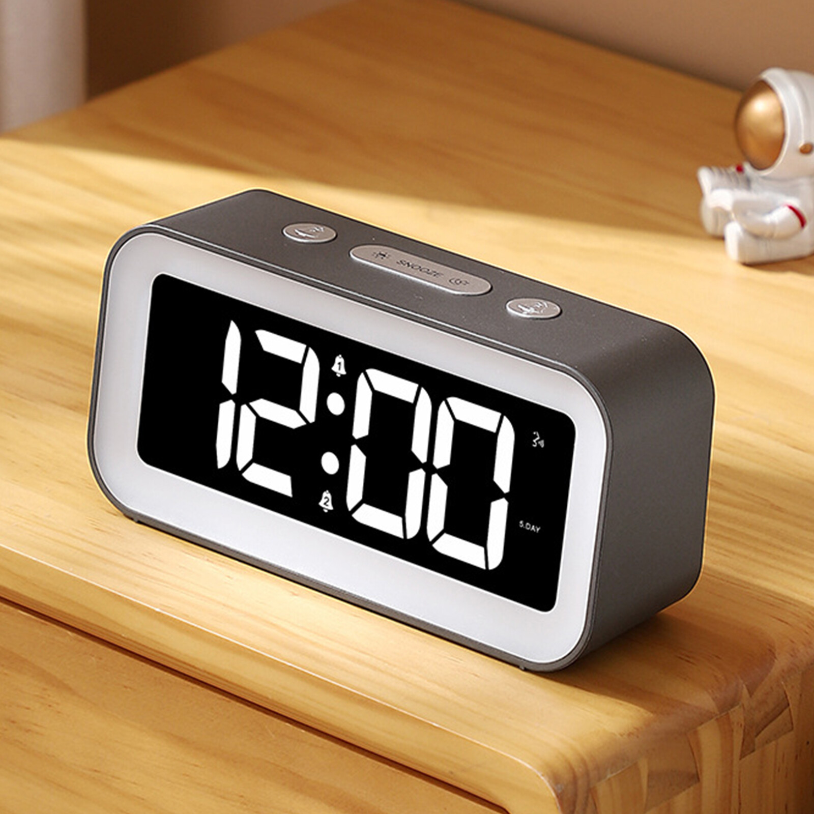LED Digital Desktop Luminous Clock Sound Control Wake Up Clocks for Home Bedroom