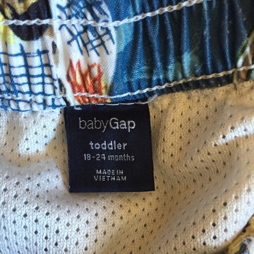 Baby Gap 18-24months Swim Trunks Shorts Multicolor Surfing Print