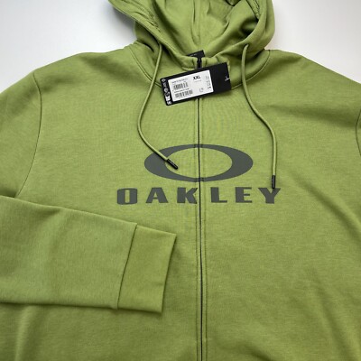 Oakley Bark Full-Zip Hoodie 2.0 Mens Sweatshirt FOA402598 - New Green XXL