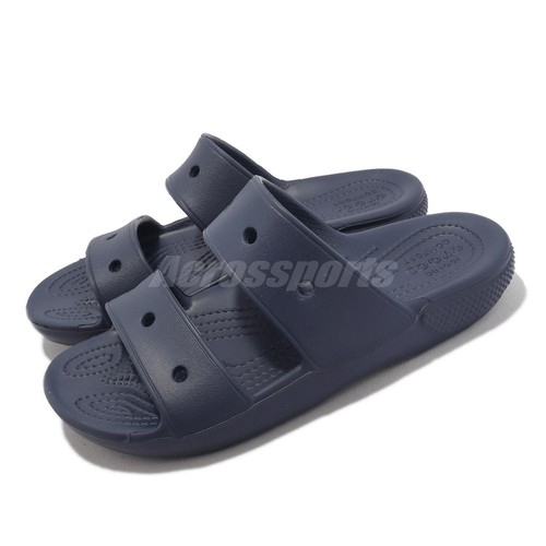 Crocs Classic Sandal Navy Легкие мужские повседневные тапочки без шнуровки 206761-410