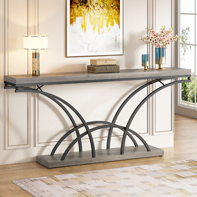 71'' Long Narrow Console Table for Entryway Hallway, Sofa Table Behind Couch