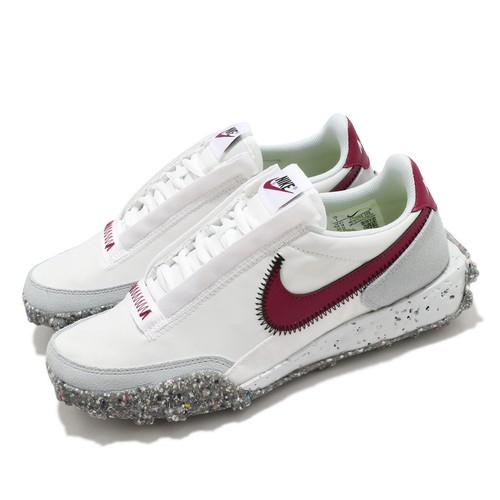 

Nike Waffle Racer Crater Summit White Team Red Women Unisex Casual CT1983-103, Белый, Waffle Racer Crater