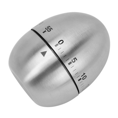 Egg Kitchen Timer Alarm Timer Egg Shape Timer Stainless Steel Mechanical HGF