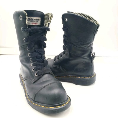dr martens steel toe 10 eye boots 8761 airwair mens 9 women 10 black cap toe 305278678959