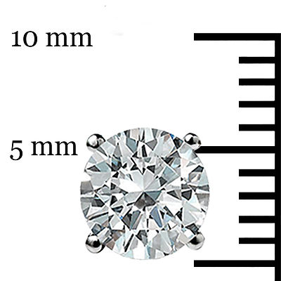 1.55 Ct Brilliant GRA MOISSANITE Stud Earrings Screwbk Solid 14k White Gold Gift