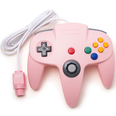 Classic Wired N64 Gamepad Joystick for Nintendo 64 Video Game Console Pink